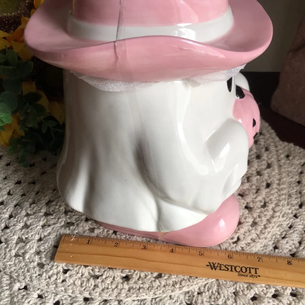 Pink Western Ghost Ceramic Halloween Cookie Jar